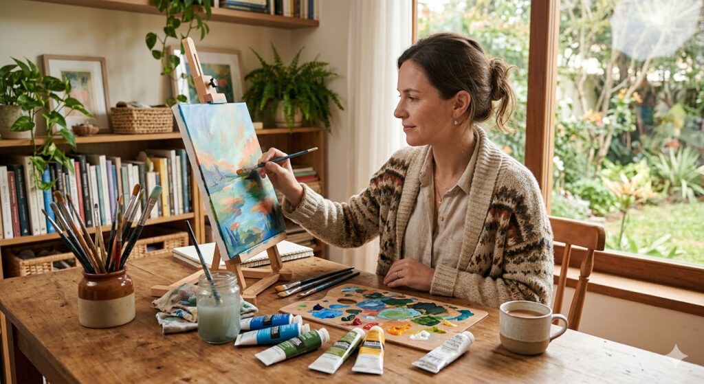 Arte terapia: como usar a pintura para reduzir ansiedade